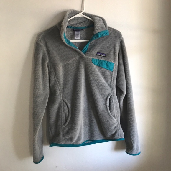 Patagonia Sweaters - Gray and Teal Patagonia Sweater